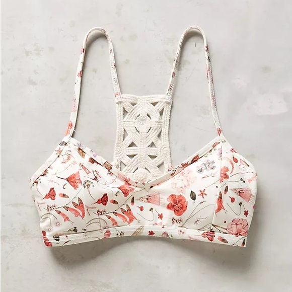 Anthropologie L*Space Bernie Bikini Top in Floral Print - Large - Picture 1 of 8